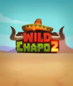 Embark on the vibrant Mexican desert with Wild Chapo 2 slot by Relax Gaming, highlighting a whimsical bull wearing a sombrero amid a serene desert backdrop. This graphic portrays the excitement and culture of the game, great for those who love culturally inspired slots, providing a captivating gaming experience.